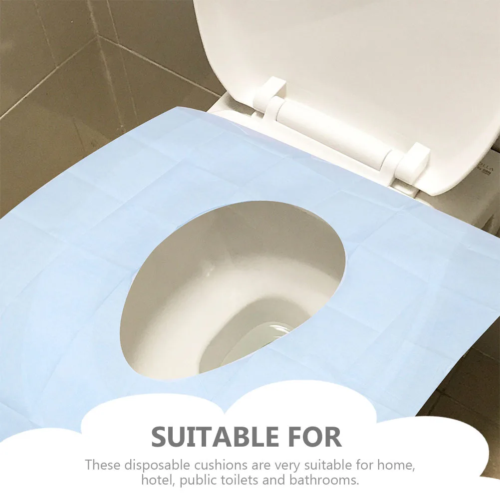 

Disposable Toilet Seat Covers Natural Paper Thickened Hygienic Protection For Public Restrooms Home Hotel Use Toilet Mat