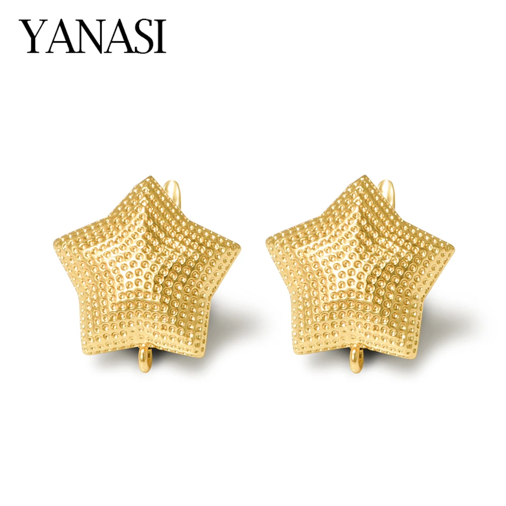 YANASI Starfish 18K Gold Plated/Rhodium Plated Brass Earwire,Earring Fixtures, Earring Wholesale Hook,Earring Making Supplies