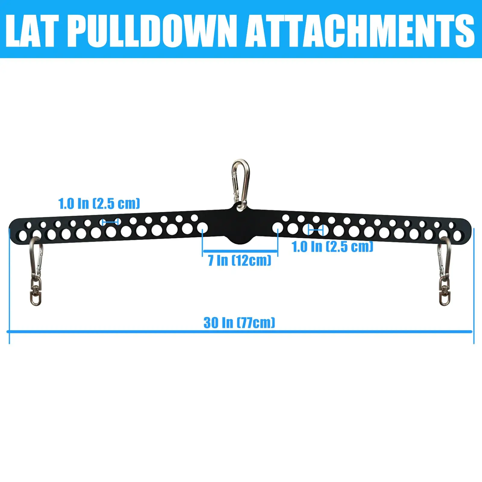 Fitness Triceps Pull Down Bar Heavy Adjustable LAT Pulldown Handle Strength Muscle Workout Pulley Cable Machine Attachment