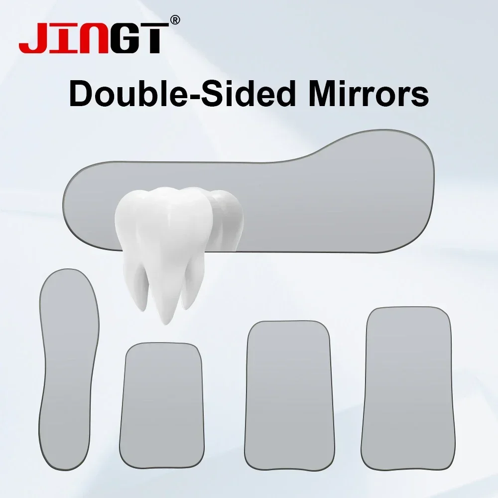 5 Pack High-Definition Double-Sided Dental Examination Mirrors Oral Reflector Sterilizable Glass Material With Titanium Coating