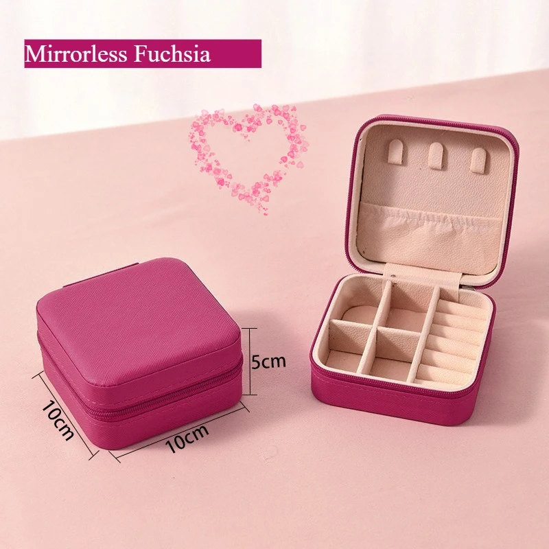 

1 шт., однослойная квадратная коробка для хранения, женская дорожная кожаная шкатулка для драгоценностей, классическая коробка для хранения различных цветов