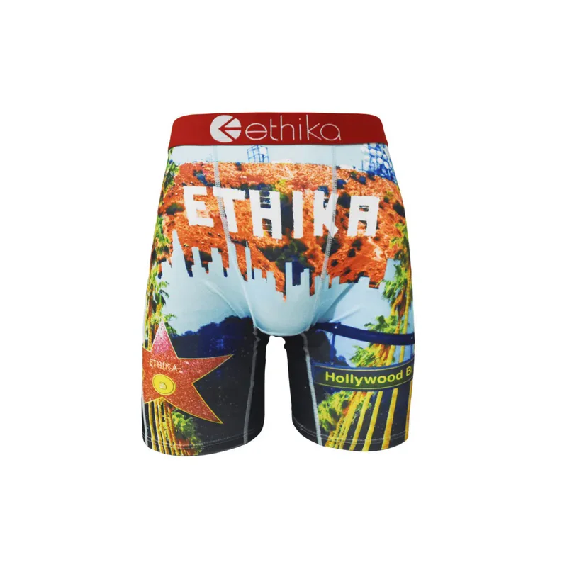 Сексуальное мужское нижнее белье ETHIKA, дышащие сексуальные мужские трусы, боксеры, трусы 2024, модные боксеры с принтом, шорты, нижнее белье женское