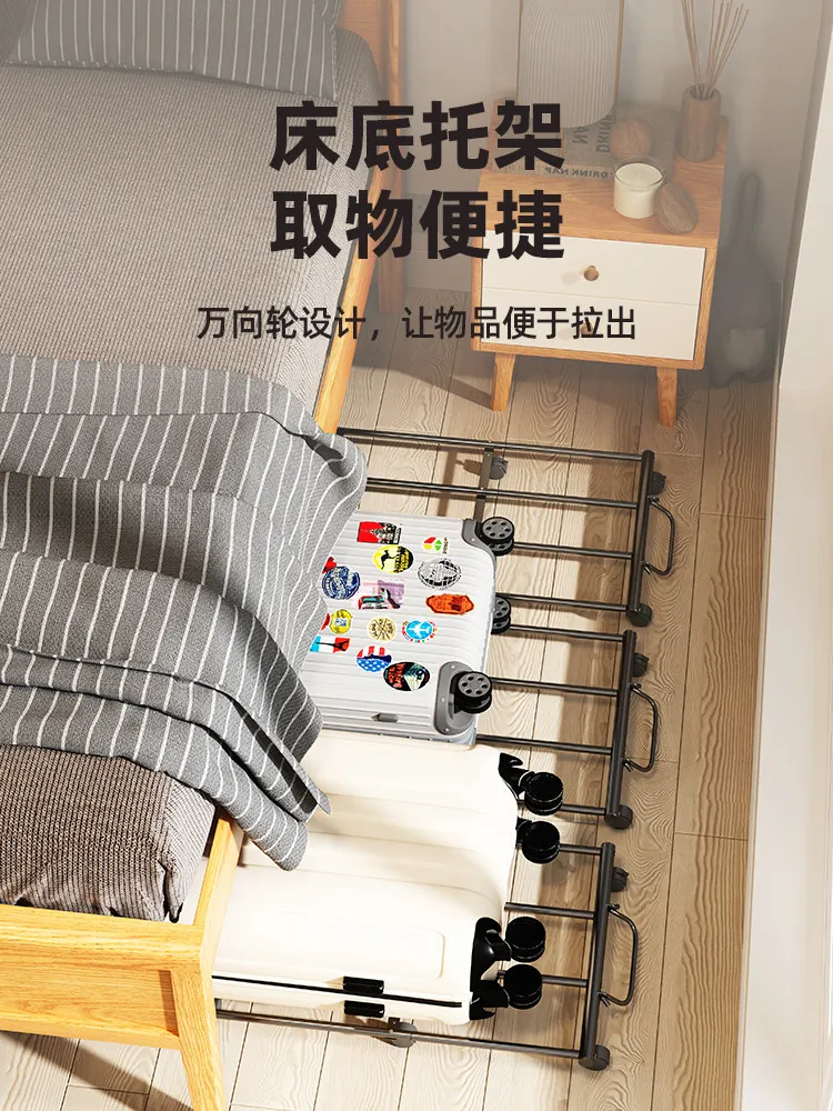 Under the bed storage box, drawer type luggage rack, flat with pulley, under the bed shoe storage artifact storage box
