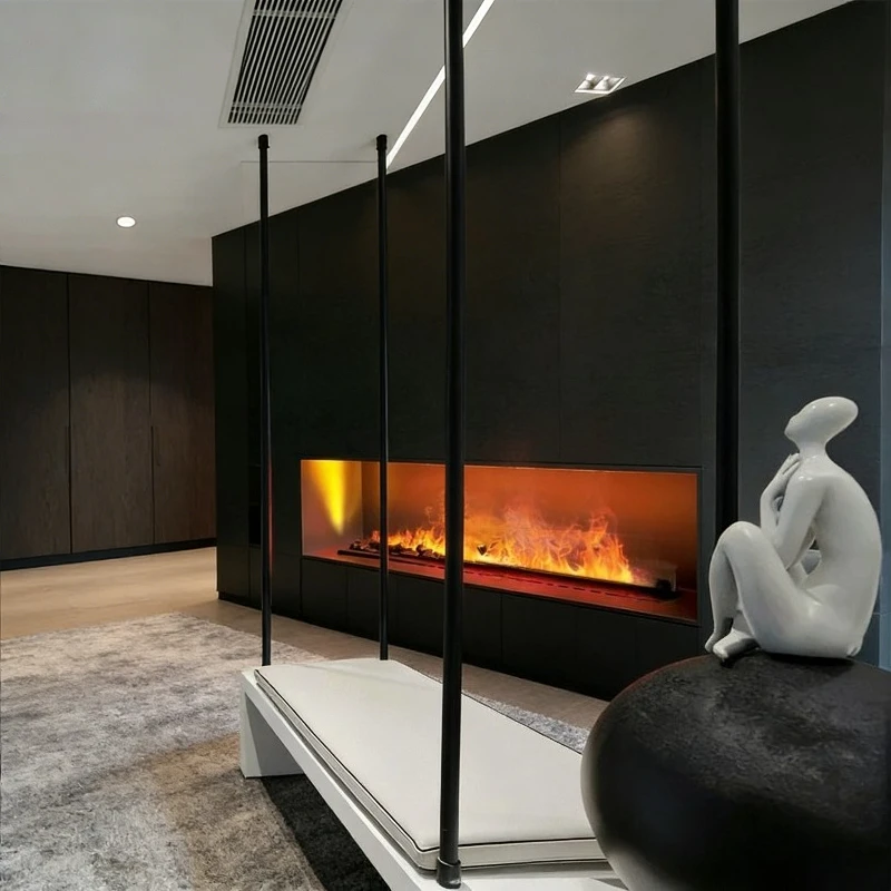Electric Steam Fireplace with Adjustable Flame Height,3D Mist Technology,fake Fireplaces Electric with Flame,fire Place Electric