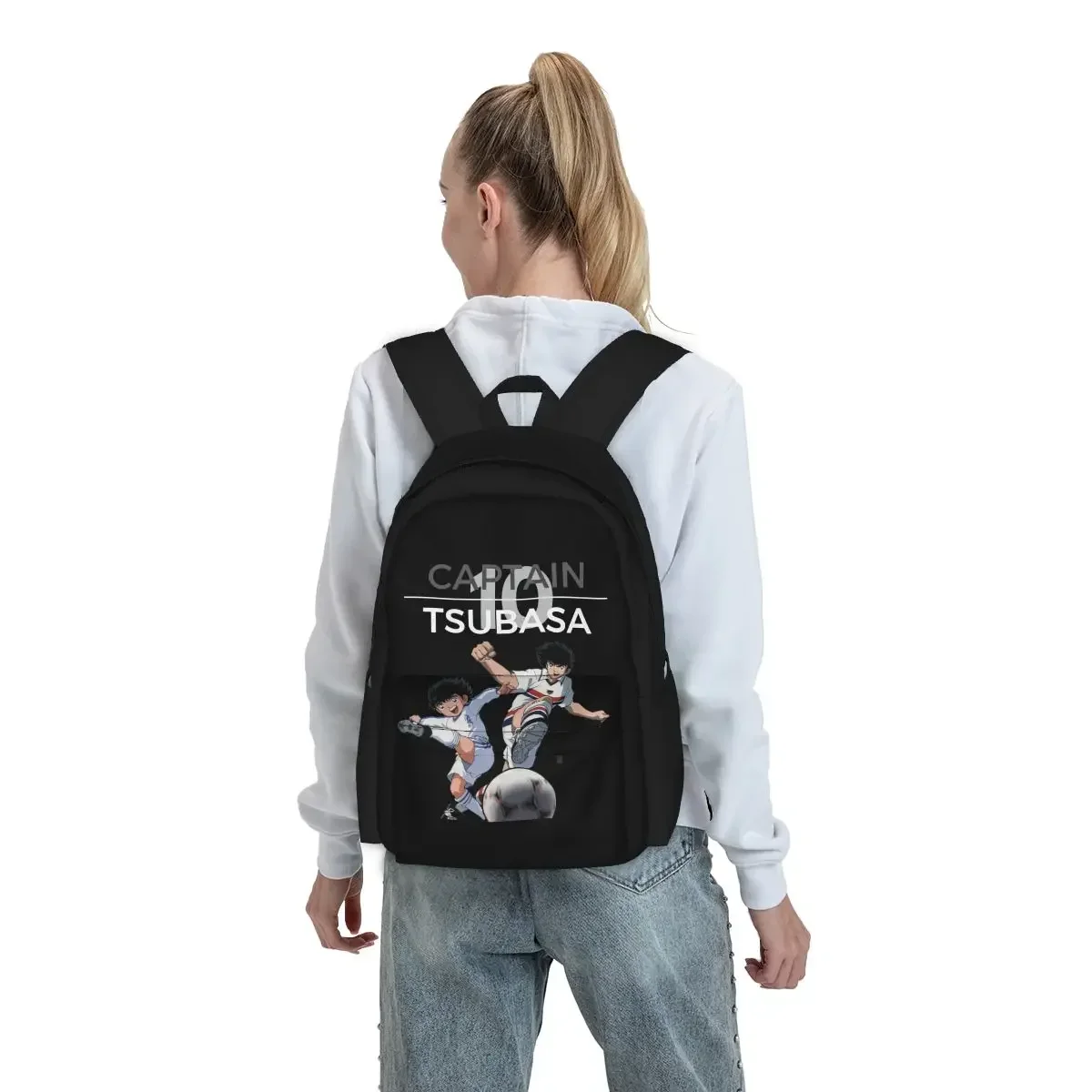 Holly E Benji Captain Tsubasa Cartone Anni Calcio Large Capacity Backpack Vintage Beach Bag Sports Style Clothes Backpacks