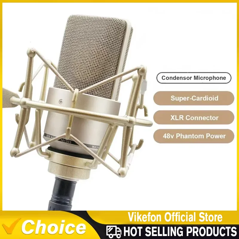 TLM-103 XLR Condenser Microphone Professional Cardioid Studio Mic for Recording Podcasting Voice Over Streaming Home Studio