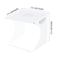 20CM Mini 2/6 Color Backdrops LED Panels Folding Portable 550LM Light Photo Lighting Studio Shooting Tent Box