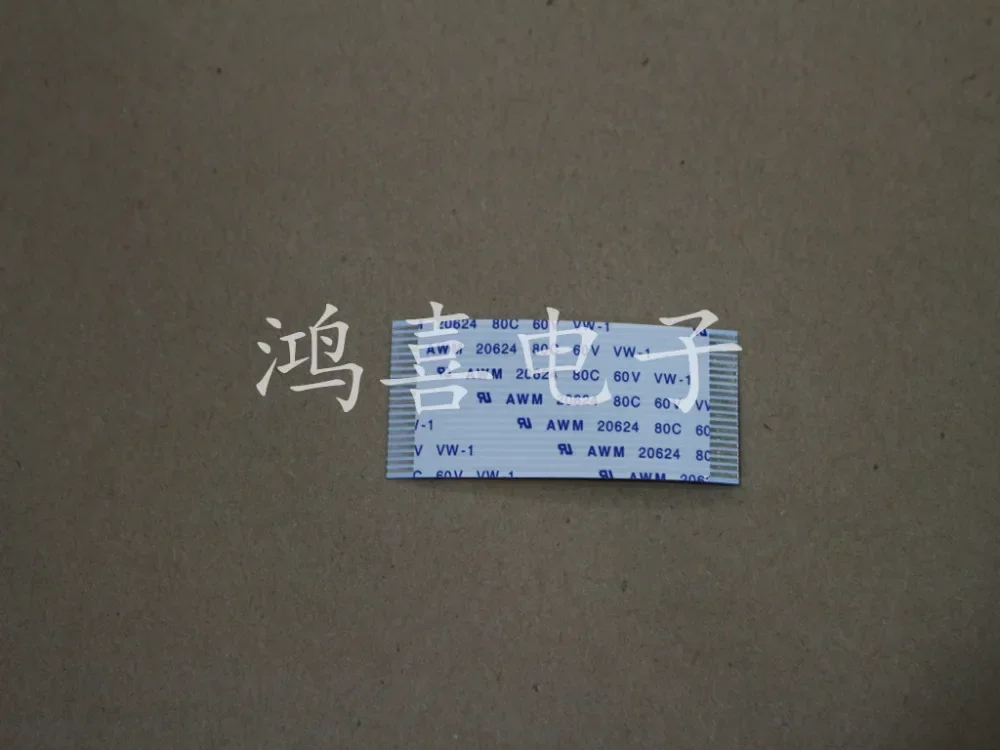 New AWM 20624 80C 60V 1.0mm Pitch 20 Pin 50mm Length FFC FPC Flexible Flat Cable Forward