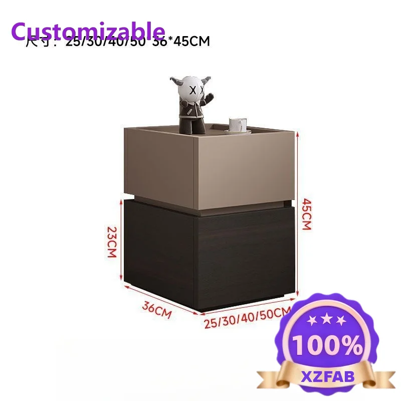 Factory Direct 2026 bedroom new modern minimalist Italian minimalist solid wood building block bedside table
