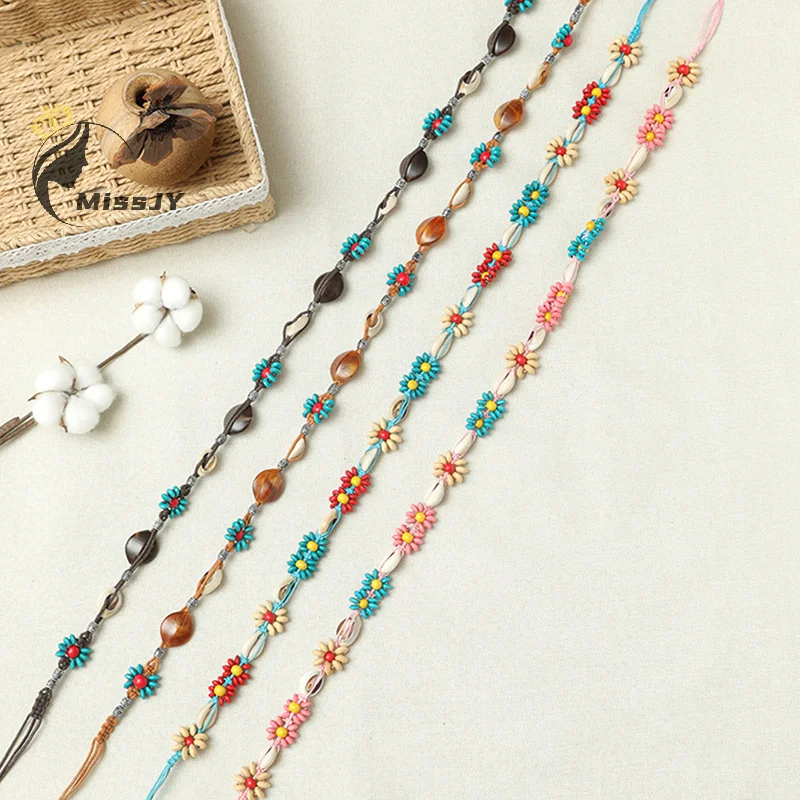 สไตล์โบฮีเมียนทอเชือกเอวสไตล์ชาติพันธุ์ลูกปัดเข็มขัดผู้หญิงสบายๆสไตล์เชือกเอวเสื้อผ้าอุปกรณ์เสริมของขวัญ