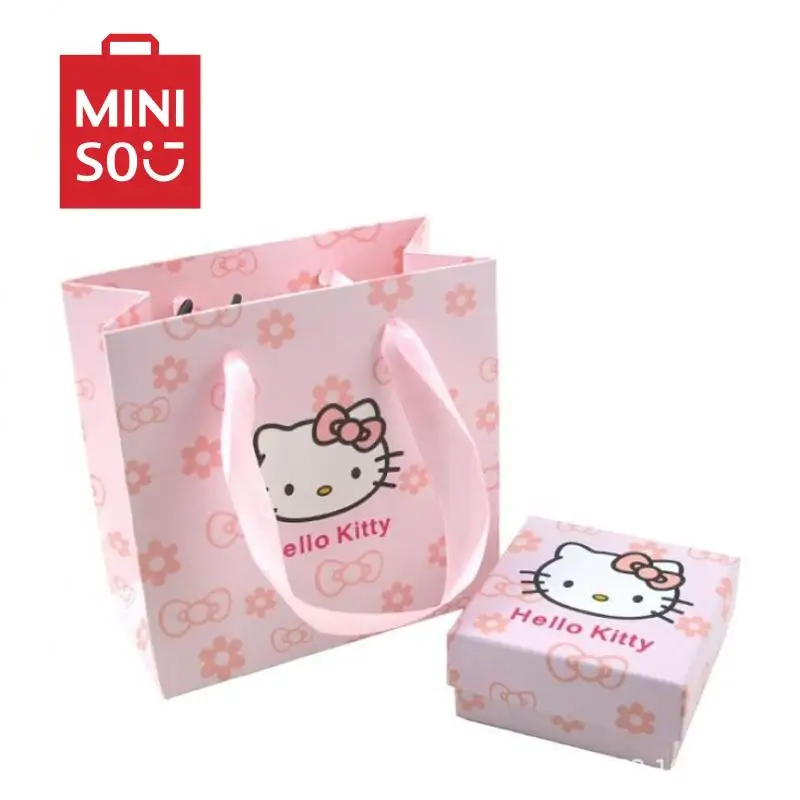 

Sanrio Hello Kitty Gift Jewelry Packaging Box Kawaii Miniso Cute Cartoon Children's Jewelry Gift Box Set Kt Cat Gifts for Girls