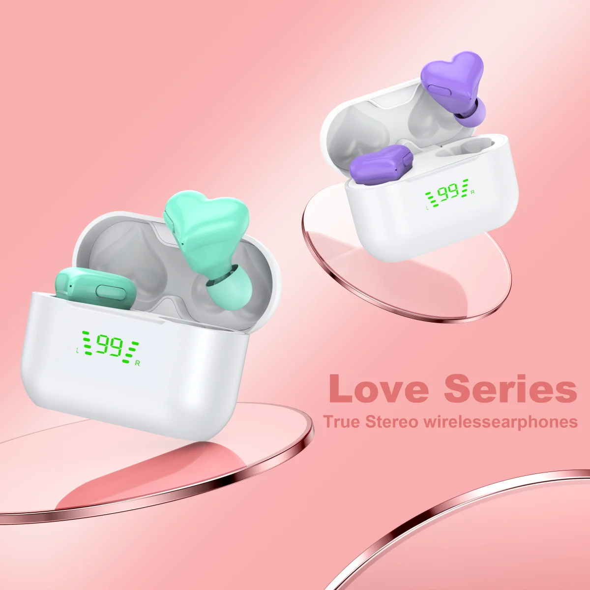 Beautiful Stylish Earbuds Cute Sports Pop Earbuds Premium Smart Noise Cancelling Wireless Earbuds For Android/IOS