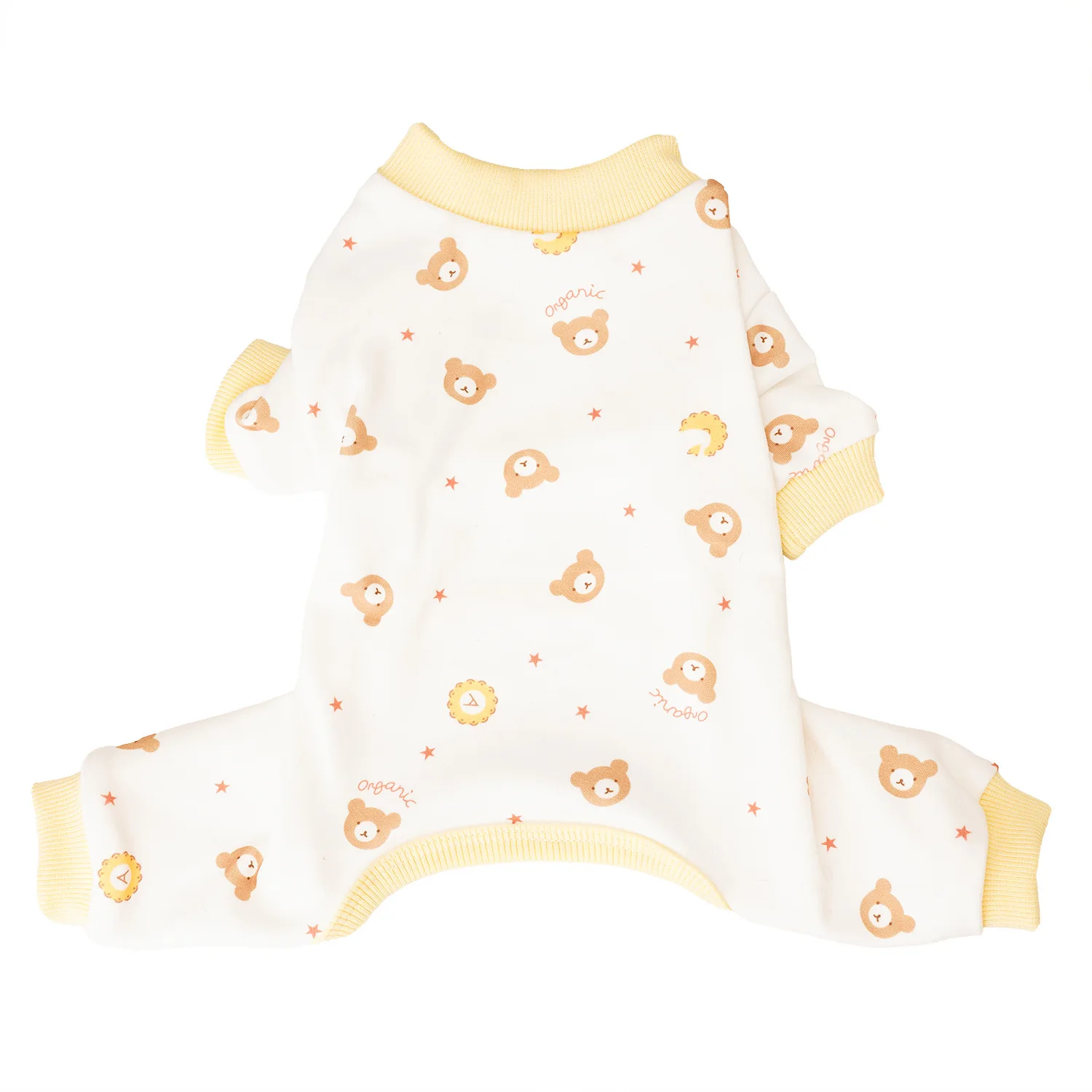 Pet Plus Flannel Four Cornered Pants Dog Jumpsuit Autumn and Winter Warm Sleepwear Teddy Bear Small Cat Bib Clothing