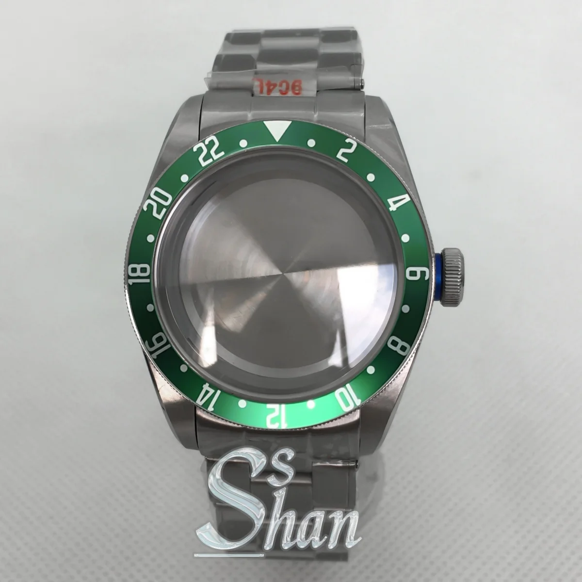 Bracelet à boucle pliante en acier inoxydable, boîtier argenté de 41mm, adapté aux mouvements NH35 NH36 ETA2824 et PT5000, verre saphir bombé