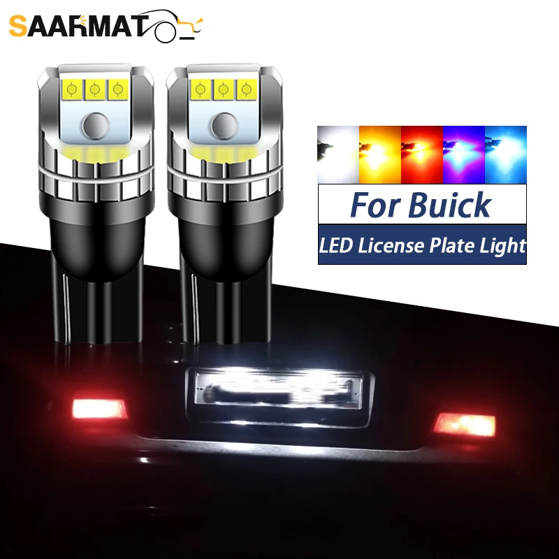 2X LED License Plate Light W5W T10 CANbus For Buick Century LeSabre Regal Rainier Allure LaCrosse Terraza Lucerne Enclave Verano