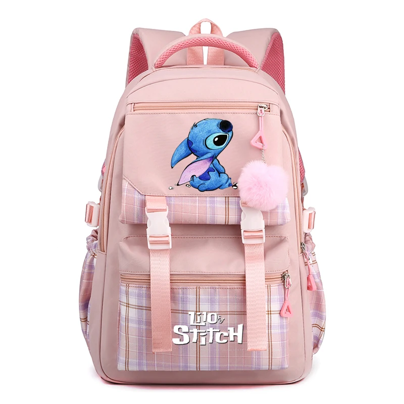 

MINISO New Lilo Stitch Backpack for Girl Boy Student Teenager Rucksack Women Cute Casual School Bags Birthday Gift