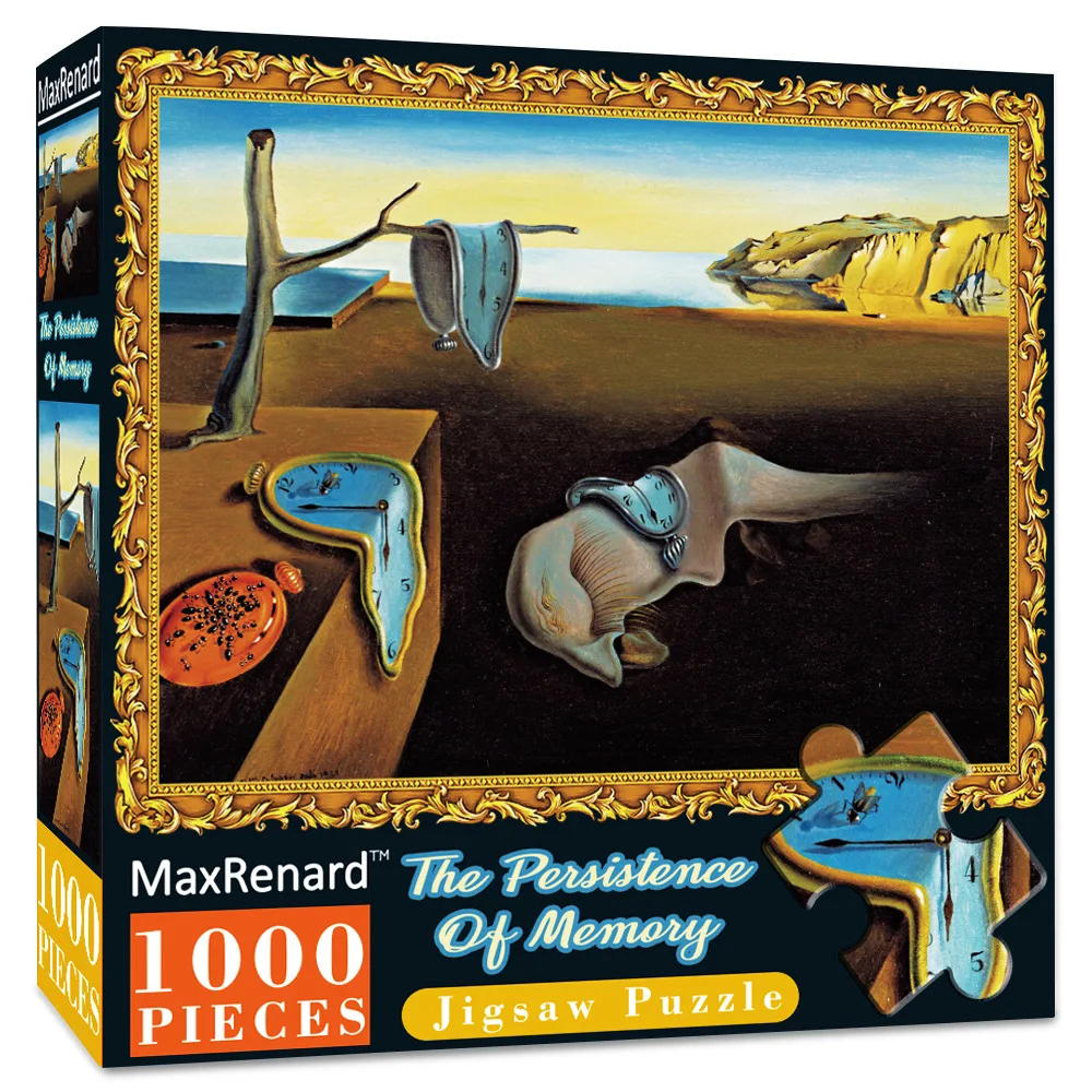 

Paper Puzzle 1000 Pieces Toy for Adults Decorative Painting Salvador Dali The Persistence of Memory Puzzles Christmas Gift P434