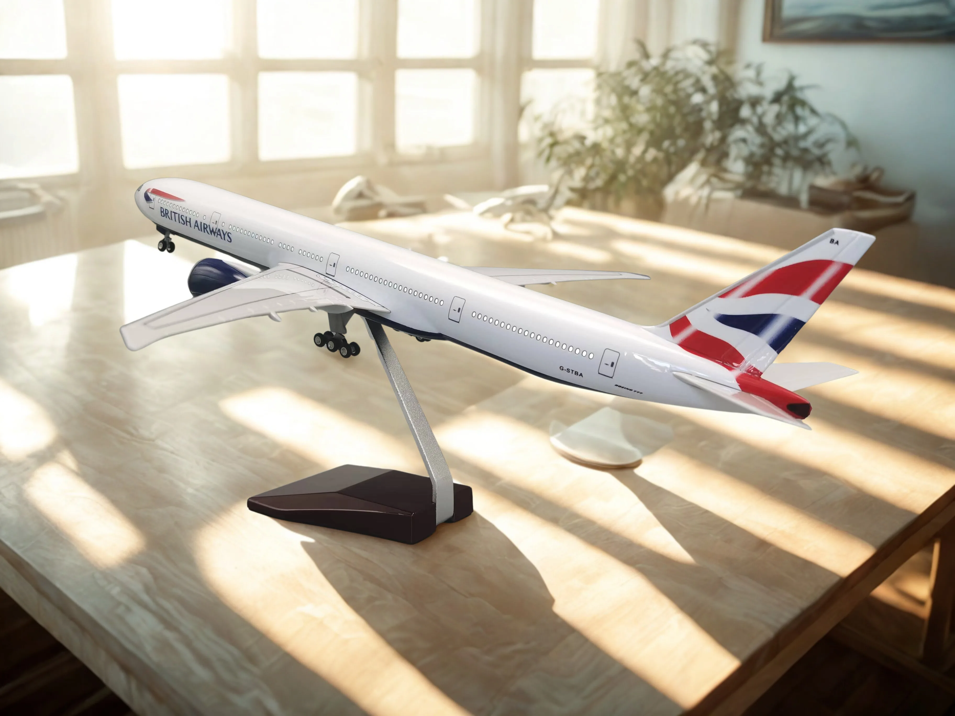 

Riyadh Airways B787 Airplane Model 47CM Scale Large Aircraft Toy with Landing Gear Stand for Decoration Models Collection or Gif