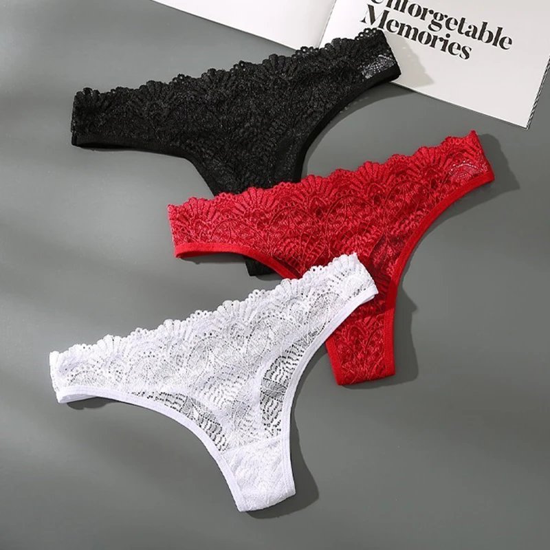 

3Pcs/Lot Women's Thongs Panty Breathable Intimate Lingerie G-string Panty Low waist Solid Color Sexy Underwear Briefs