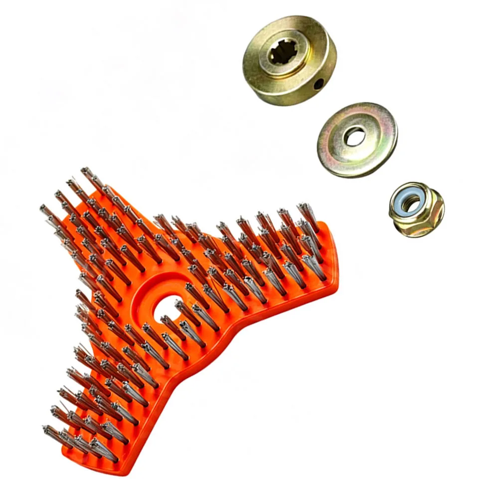 Cleaning Brush Head for Lawn Mower For Arbor 25.4mm Shaft Nylon Bristles for Trimmer Accessories and Repair Kits