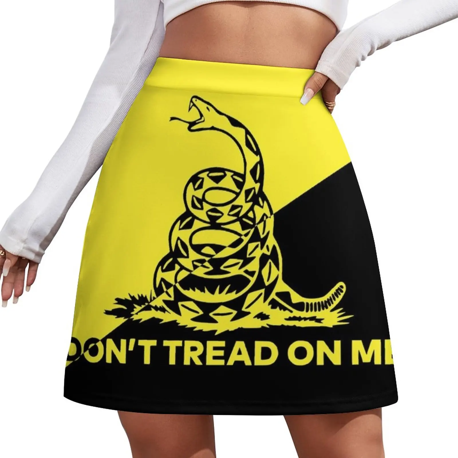 Ancap Gadsden Flag Simplified Mini Skirt Short women′s skirts dress