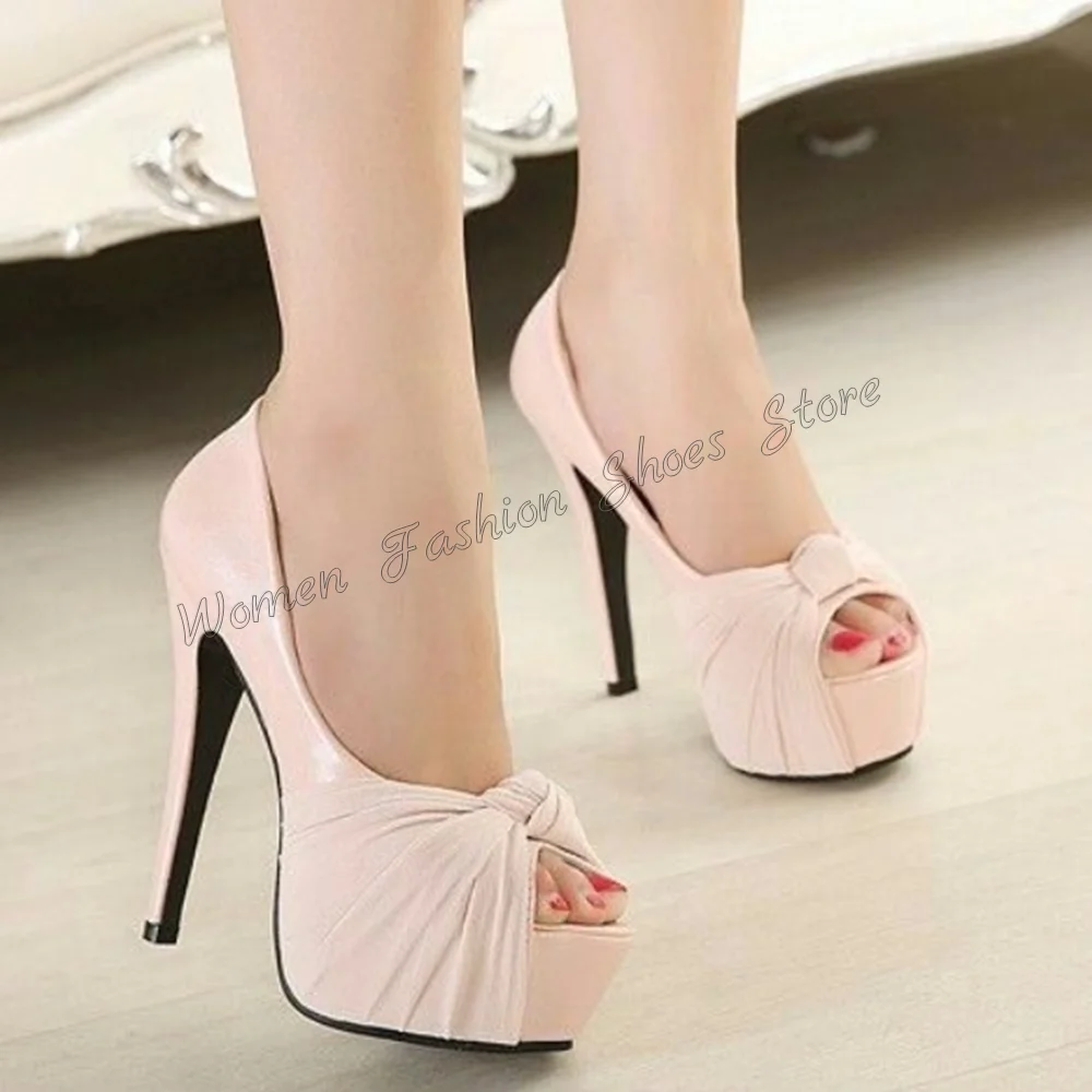 

Pink Platform Peep Toe Pumps Stilettos High Heels Matte Leather High Heel Shoes for Women Heels 2024 New Zapatos Para Mujere