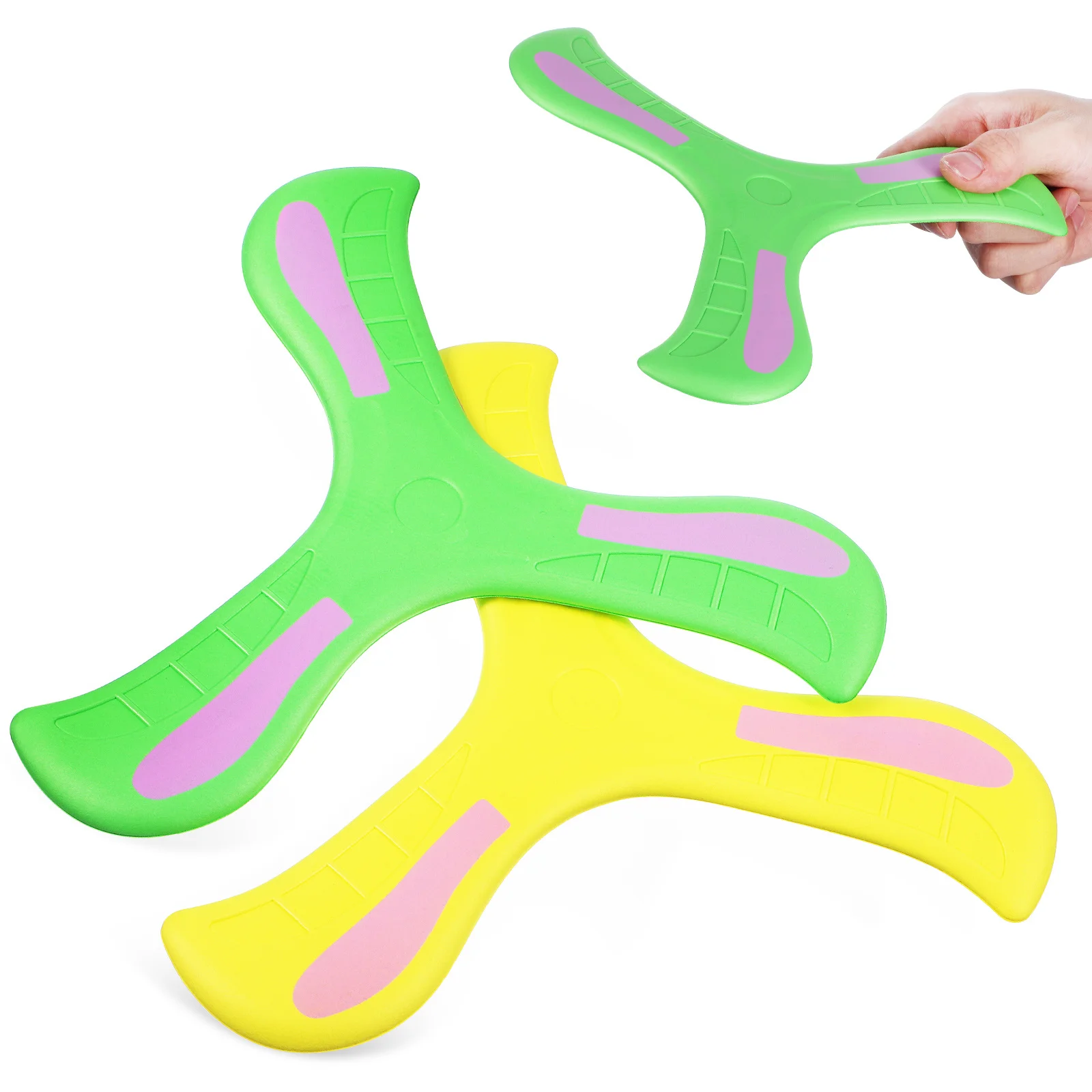 2Pcs Boomerang Children Bright Color Fast Returning Outdoor Sports Game Kids Hand Eye Coordination Children Toy