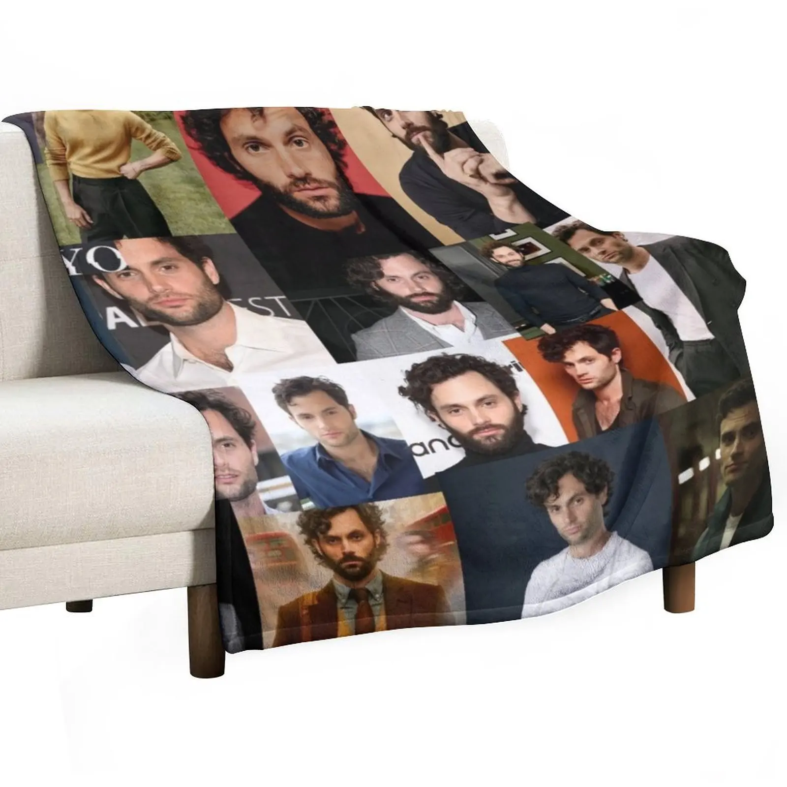 

Penn Badgley Joe Goldberg You Netflix Aesthetic Square Collage V2 - 8 Throw Blanket Summer Cool Breathable Blanket for Sleeping