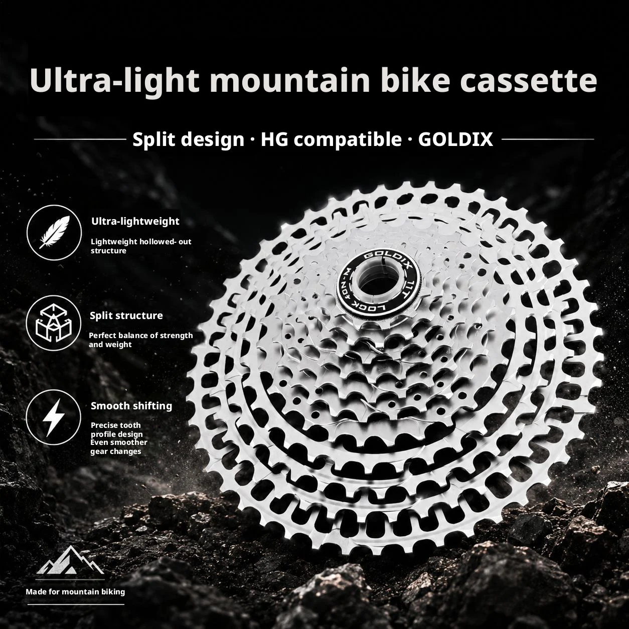 Ultralight Split Type MTB Variable speed flywheel 10/11/12 Speed 46T 50T 52T HG Freewheel Sprocket Gear Compatible with Shimano