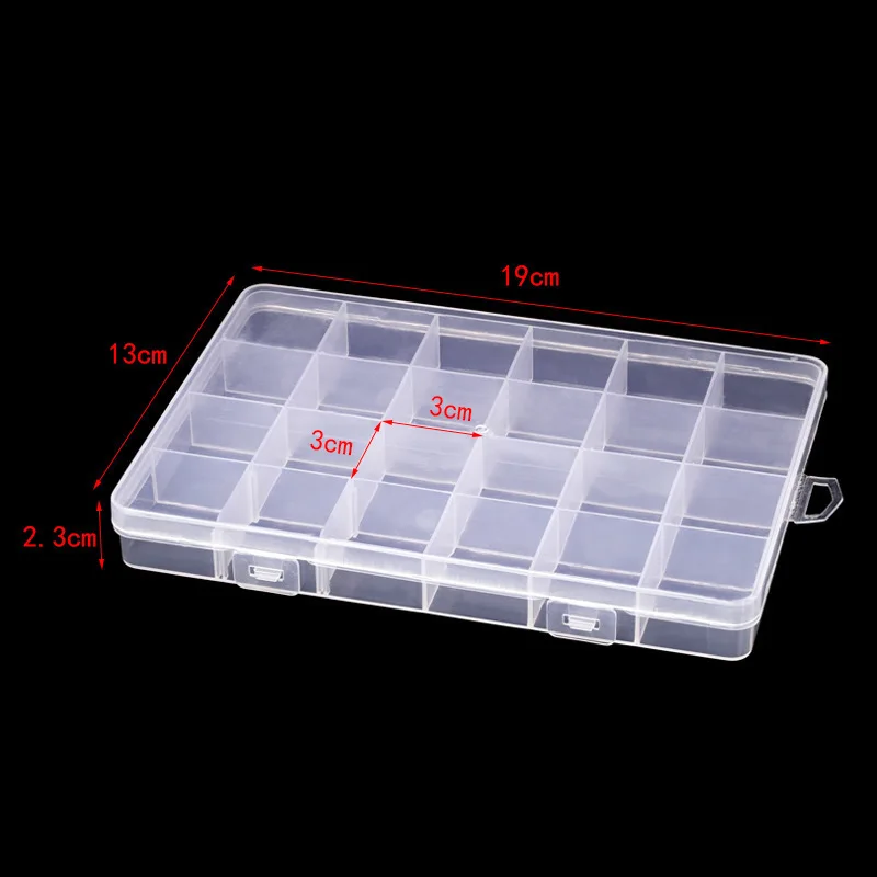 Storage Box Organizers Tools Storage and Various Storage Clear Plastic Box Multi-grid Fixation Jewelry Storage Box