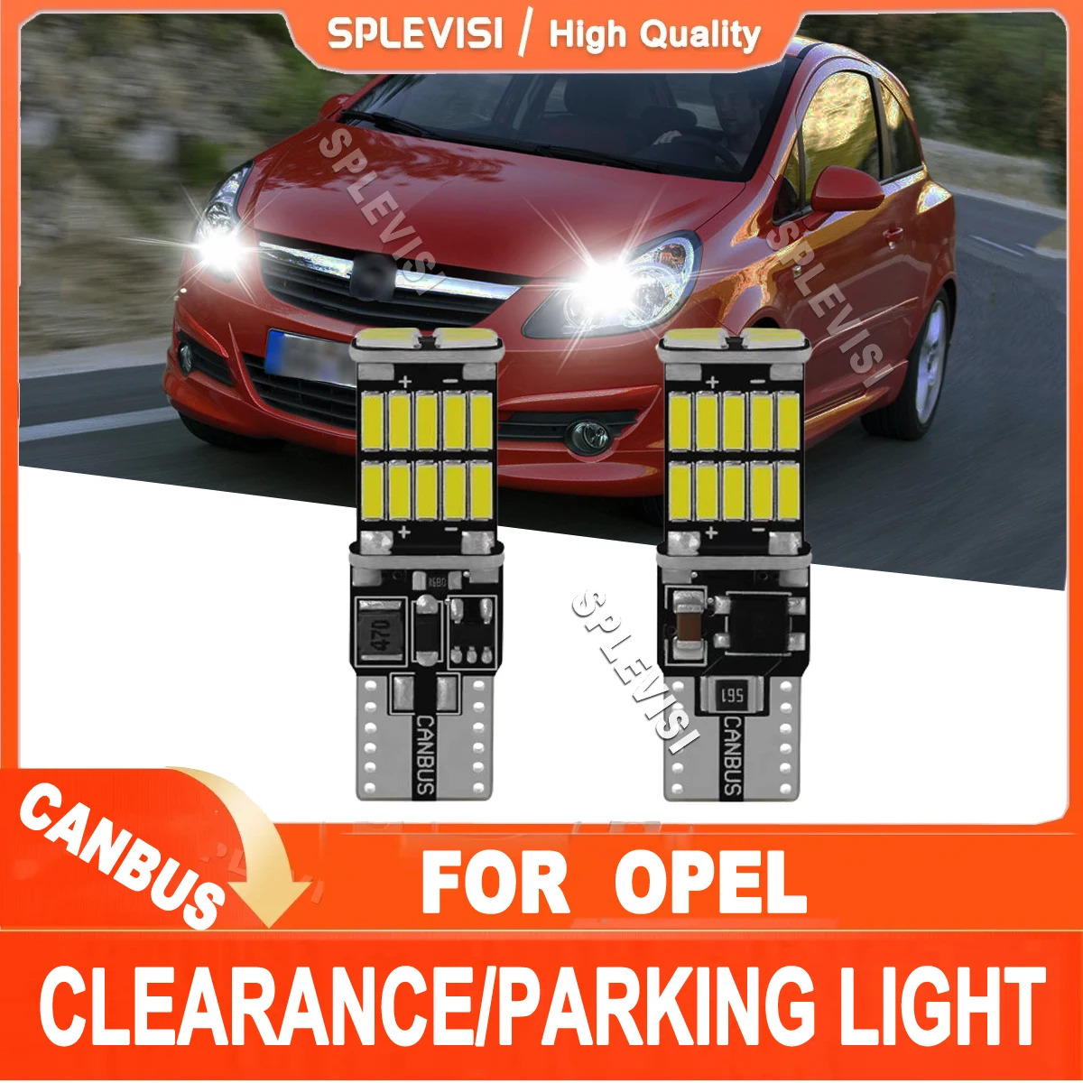 Pair 6000K LED Clearance Lamp Light Bulb W5W T10 Replace For Vauxhall Opel Agila Arena Campo Corsa Vectra Zafira A  B