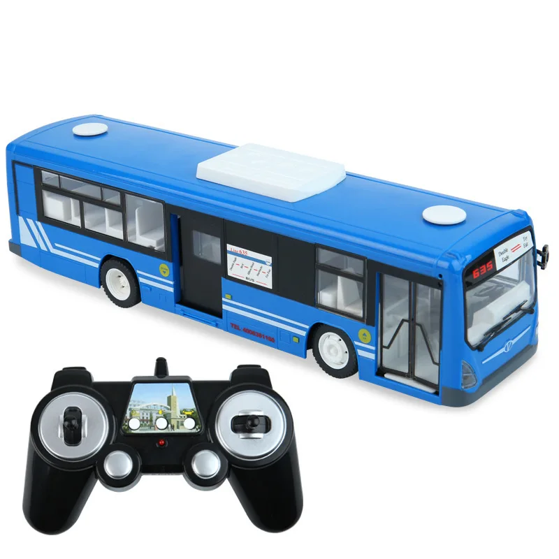 Remote Control Bus Wireless Handle E635-001 Rc Electric School Bus Simulation Toy Bus Color Box Model Children's Outdoor Toy Gif