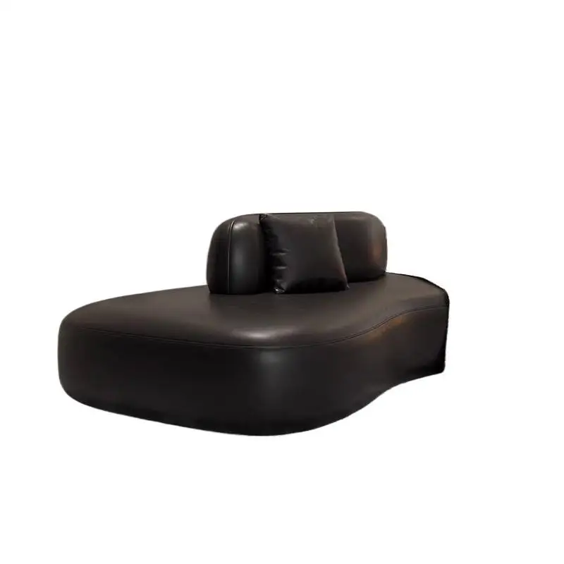 

Clothing store round sofa black double-sided curved sales office hotel sofa beauty salon light luxury clothing store sofa
