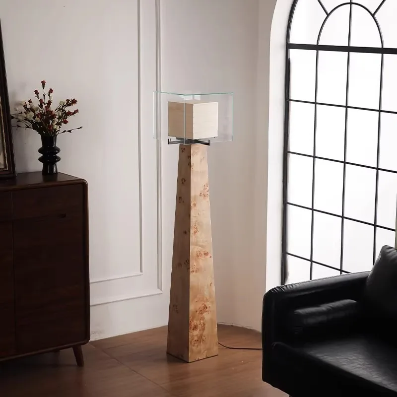 Designer Japanese-style wabi-sabi wind retro tree tumor floor lamp villa living room high sense