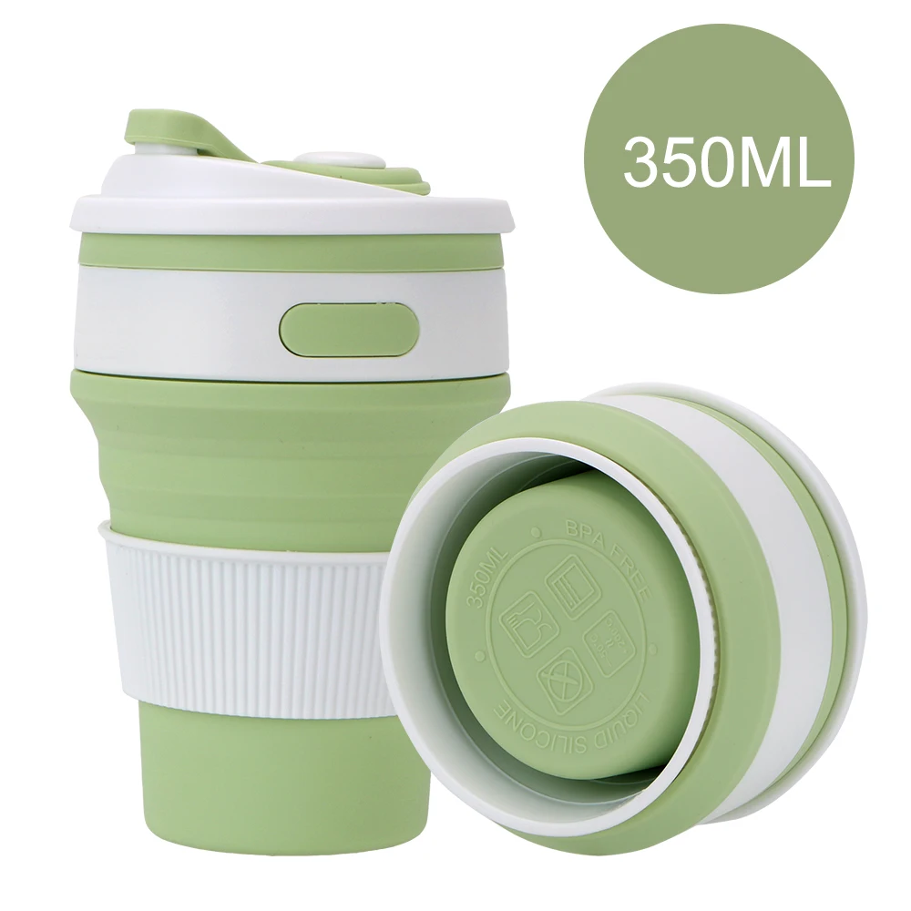 Tea Coffee Cups Drinking Ware Mug Collapsible Coffee Mugs Portable Silicone Travel Cup Folding Water Cups