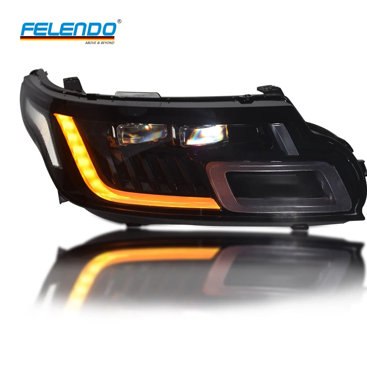 New Design Plug And Play No Replacement Bumper Upgrade 2018 2 Lens LED Headlight For Range Rover Sport 2014-2017