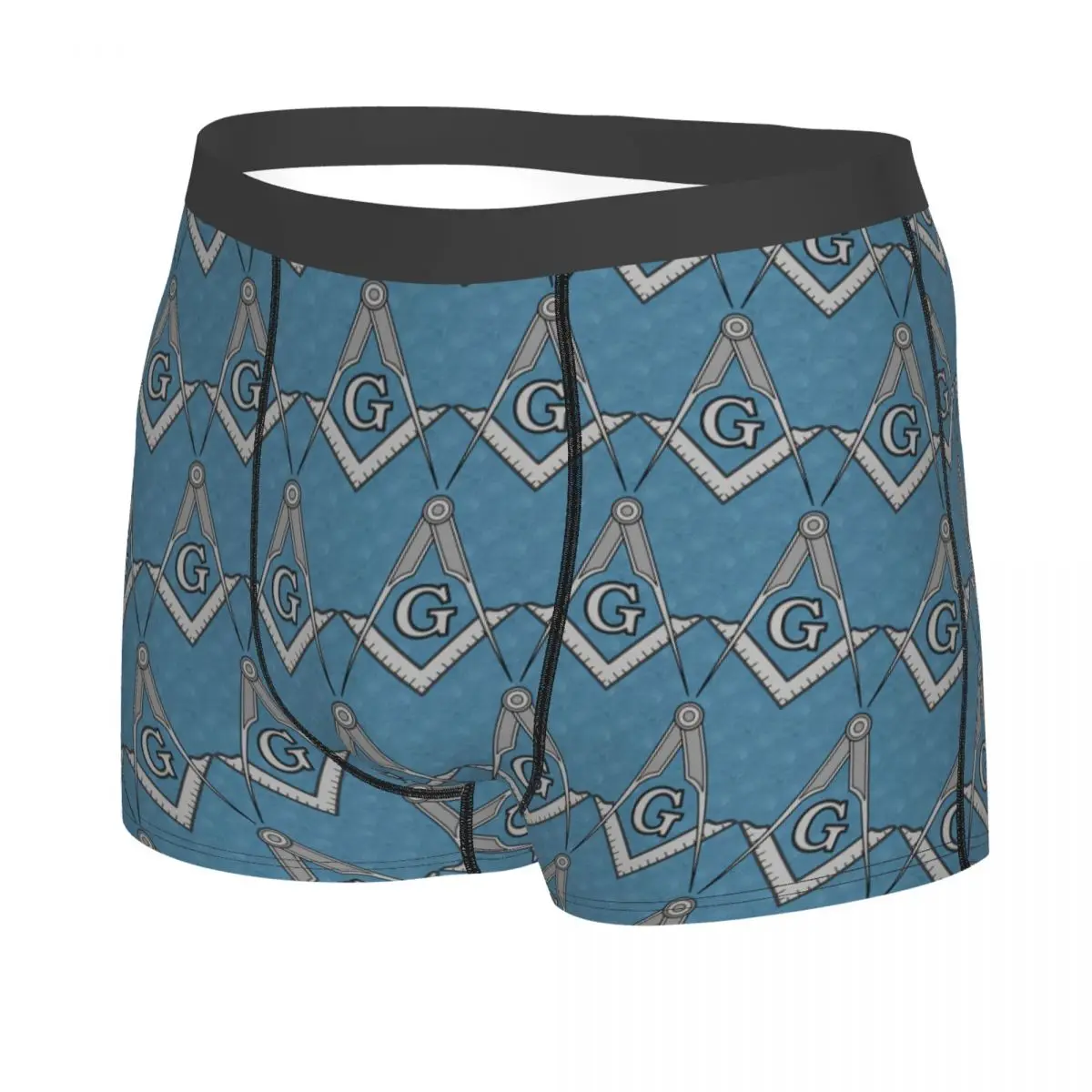 Custom Freemason Symbol Boxers Shorts Mens Masonic Mason Freemasonry Briefs Underwear Fashion Underpants