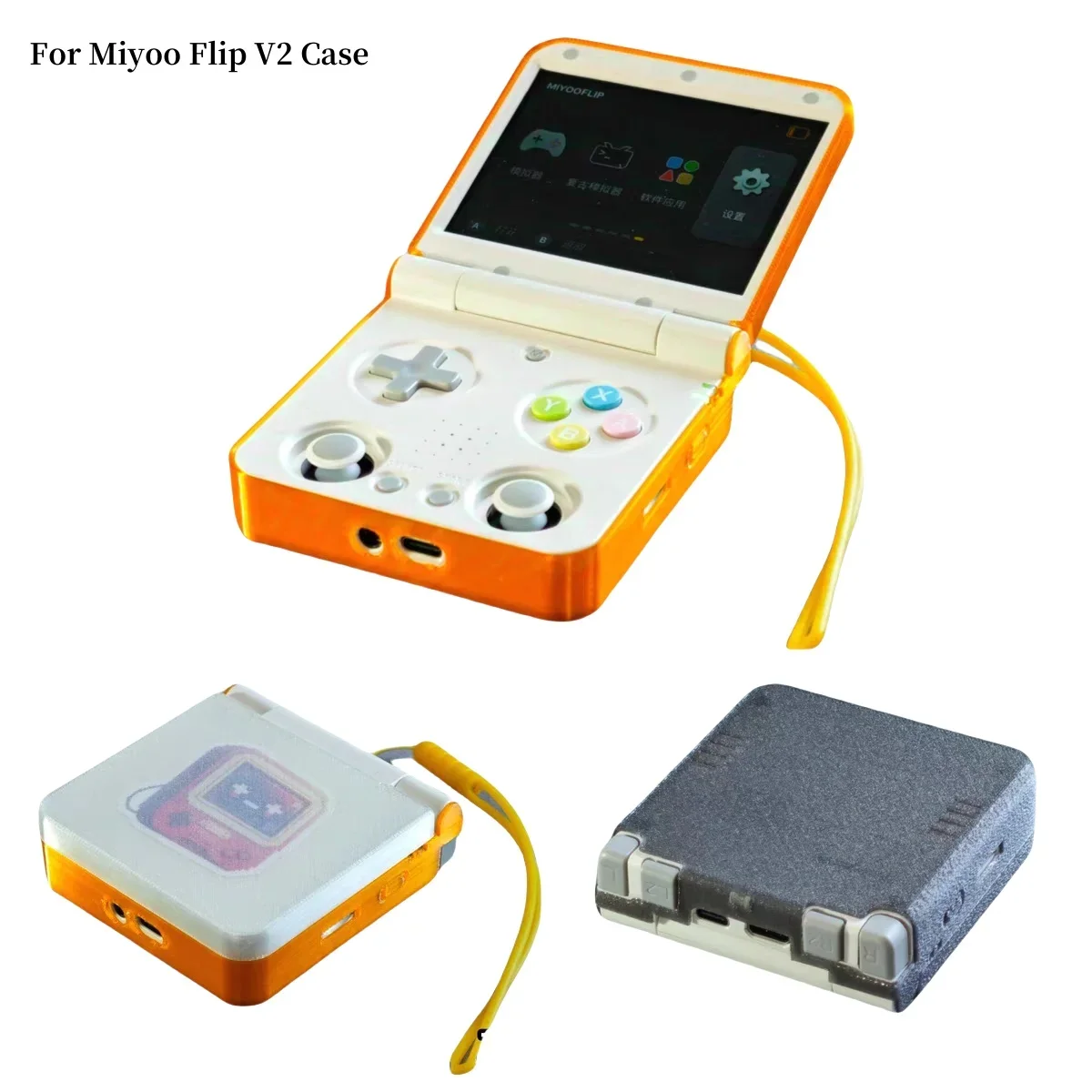 Untuk Miyoo Flip 2 Casing Penutup Pelindung Antijatuh Miyoo Flip Casing Cangkang Konsol Retro Aksesori Hadiah Warna-warni