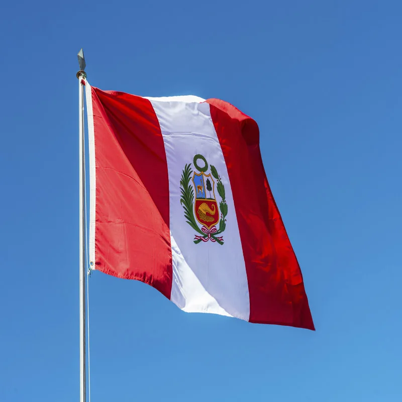 5 Pcs/lot  Peru National Flag 90x150cm Peru Flag The Republic of Peru National Flag wholesale