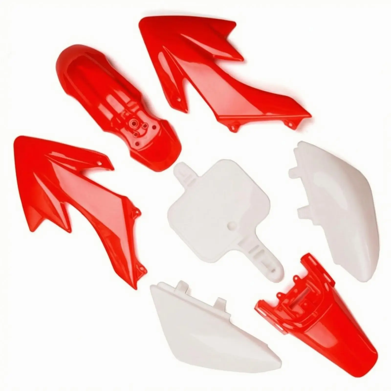 Off Road Motorcycle Body Plastic Kit for CRF50 Mini Dirt Bike 7 Piece Glossy Fairing Set Replacement