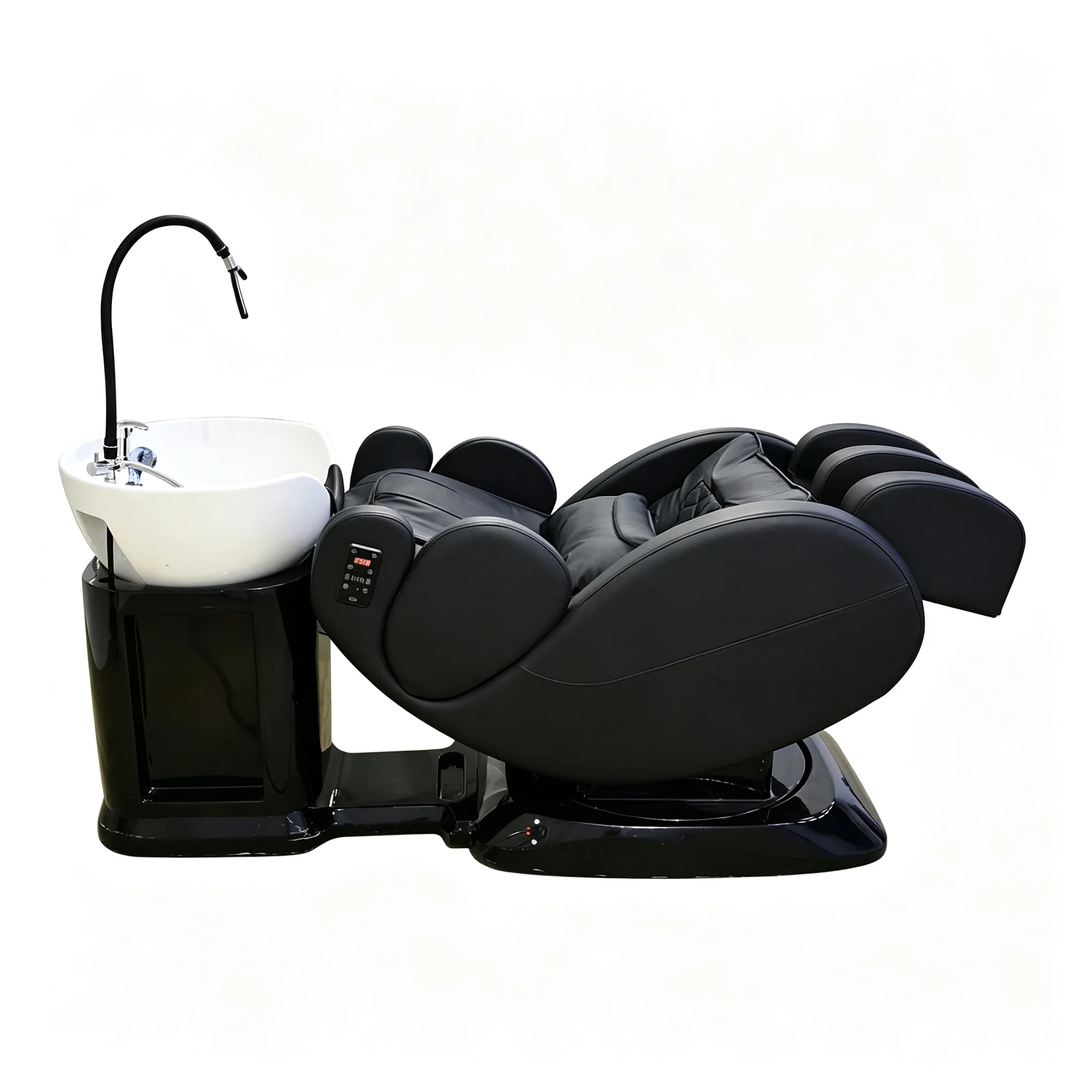 Electric Massage Shampoo Chair Rotating Reclining Hair Washing Bed with Ceramic Basin for Salon Barbershop