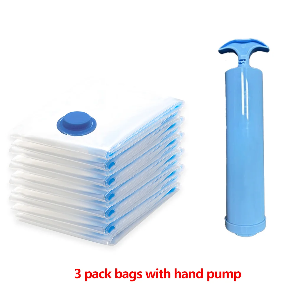 3/5PCS Vacuum Storage Bags, Reusable Organizer for Clothes
