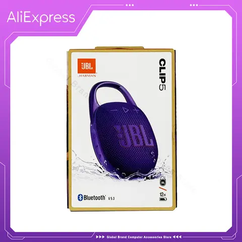 JBL Clip 5 Ultra Portable Bluetooth Speaker BT 5.3 Multi-Speaker Connection IP67 Waterproof 12 Hours Playtime Speaker with Hook