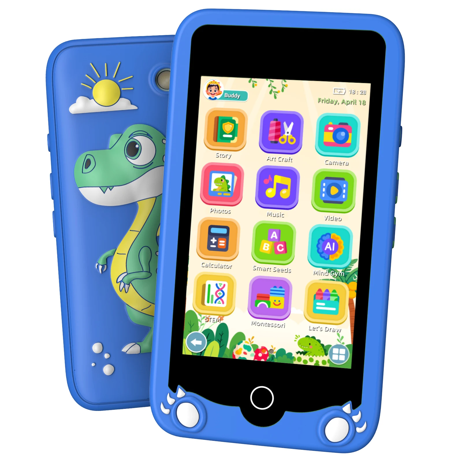 Kids Smart Phones - Educational Touch Screen Cell Phones for Children with Camera - Blue - Ages 3-12