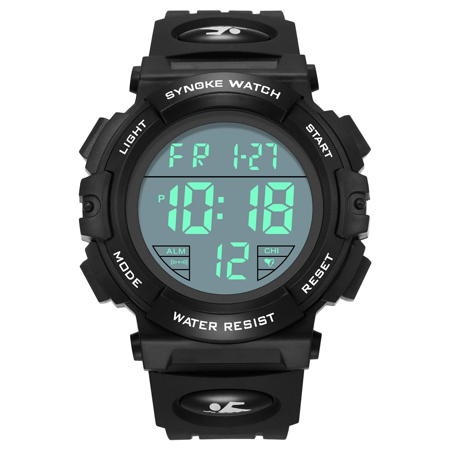 Men Sport Watch Multifunction 50M Waterproof Watches Luminous LED Digital Wristwatch Big Dial Student Electronic Clock