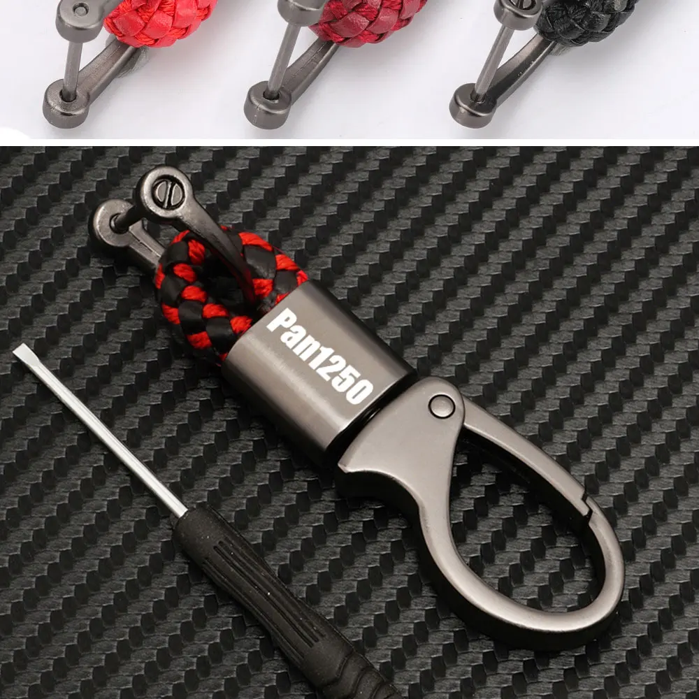 For Harley Davidson Pan America 1250 Special  Pan1250 Motocycle Accessories Rotable Keyring Metal Braided Rope Keychain