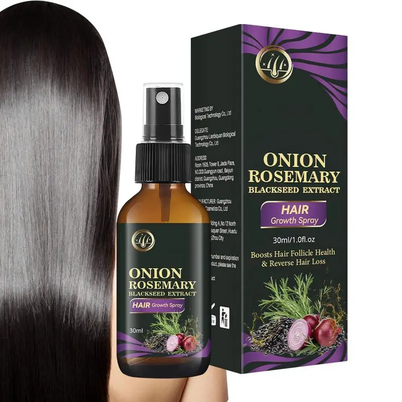 

Rosemary Black Seed Oil 30ml Red Onion Hair Growth Essence For Thicker Hair Organic Anti Hair Loss Fermented Black Rice Extract