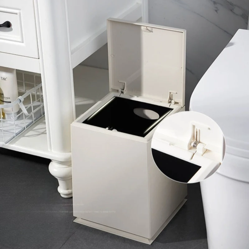 Large Capacity Trash Can Waste Paper Basket Press Type Trash Storage Bucket Sorting Bucket with Lid House Cleaning Waste Bins