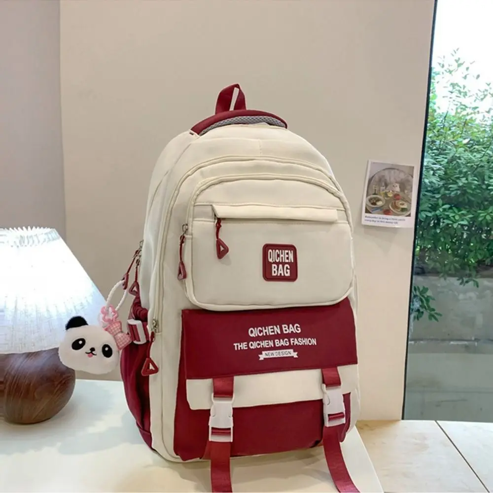 Borse da scuola per studenti di grande capacità Borsa a tracolla multitasche impermeabile per ragazze Borsa da esterno leggera e traspirante