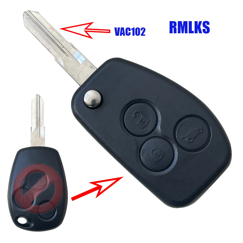 Zaktualizowane obudowa kluczyka dla Renault Dacia Modus Duster Clio Espace skลadany pilot zdalnego sterowania Cae klucz pusty obudowa pilota